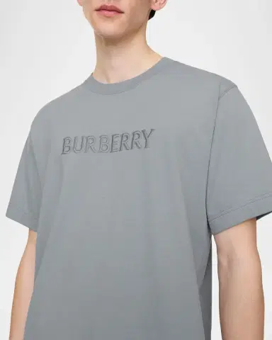 Burberry Men 's Ryan Tonal Embroidered Logo Crewneck T-Shirt | Thumbnail 3