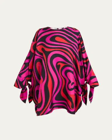 Pucci Marmo Silk Twill Mini Caftan Dress | Thumbnail 5