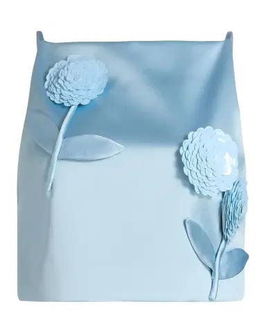 Self-Portrait Satin 3D Sequined Flower Top | Thumbnail 1 Self-Portrait Satin 3D Sequined Flower Top | Thumbnail 1