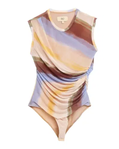 JBQ Etta Striped Mesh Bodysuit | Thumbnail 1