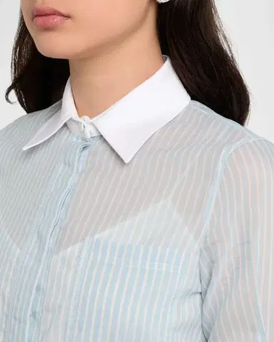 Altuzarra Kieran Striped Short-Sleeve Midi Shirtdress | Thumbnail 5