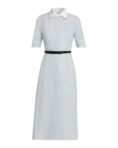 Altuzarra Kieran Striped Short-Sleeve Midi Shirtdress | Thumbnail 1