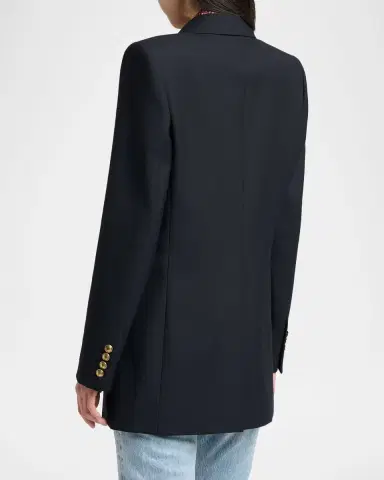 Saint Laurent Wool Gabardine Double-Breasted Jacket | Thumbnail 3 Saint Laurent Wool Gabardine Double-Breasted Jacket | Thumbnail 3