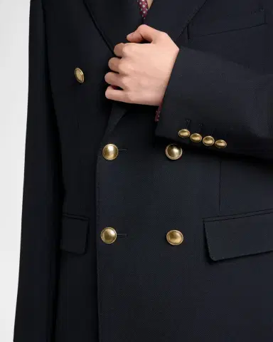 Saint Laurent Wool Gabardine Double-Breasted Jacket | Thumbnail 5 Saint Laurent Wool Gabardine Double-Breasted Jacket | Thumbnail 5