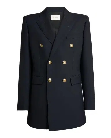 Saint Laurent Wool Gabardine Double-Breasted Jacket | Thumbnail 1 Saint Laurent Wool Gabardine Double-Breasted Jacket | Thumbnail 1