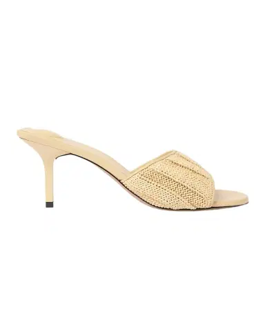 Jacquemus 70mm Les Mules Cubist Raffia Slide Sandals | Thumbnail 1 Jacquemus 70mm Les Mules Cubist Raffia Slide Sandals | Thumbnail 1