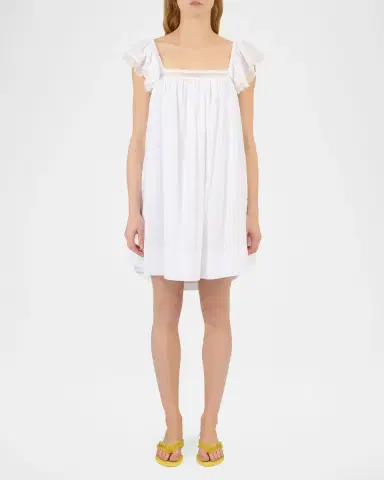 Ganni Broderie Anglaise Mini Dress | Thumbnail 2
