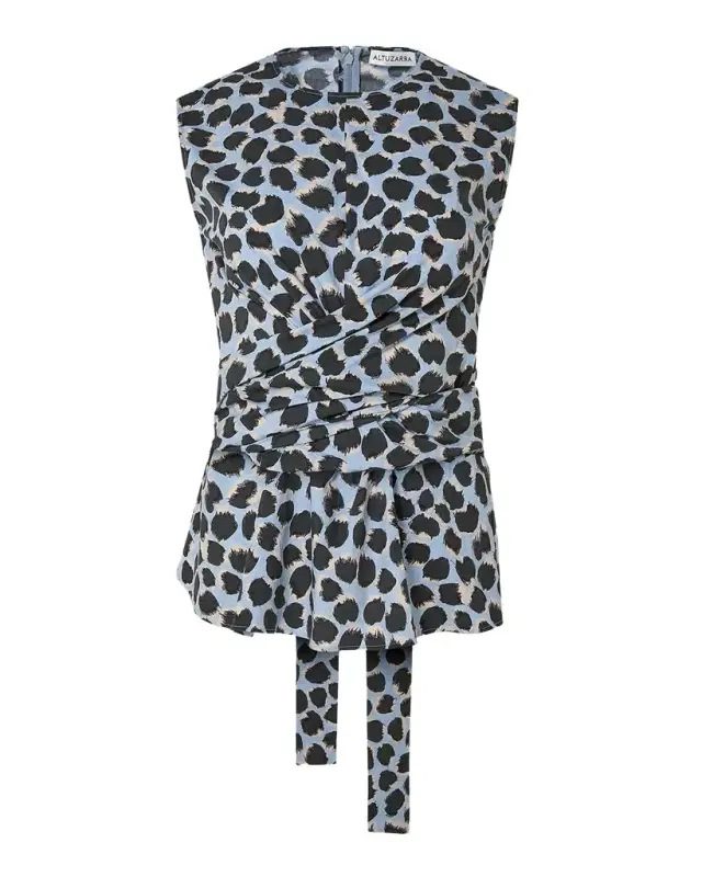 Altuzarra Tizzy Sleeveless Gathered Top