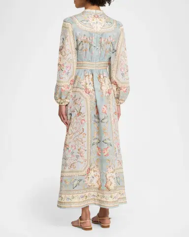 Zimmermann Roselight Plunge Midi Dress | Thumbnail 2