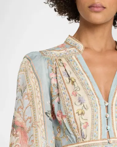 Zimmermann Roselight Plunge Midi Dress | Thumbnail 4