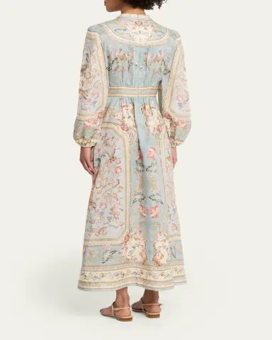Zimmermann Roselight Plunge Midi Dress | Thumbnail 7