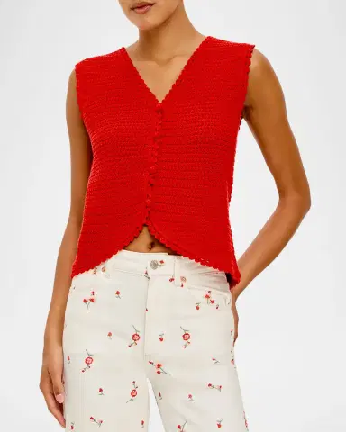 Rails Calypso Crochet Knit Tank Top | Thumbnail 4