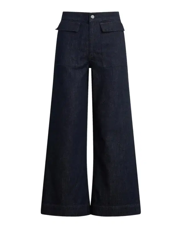 The Irina High-Rise Wide-Leg Ankle Jeans