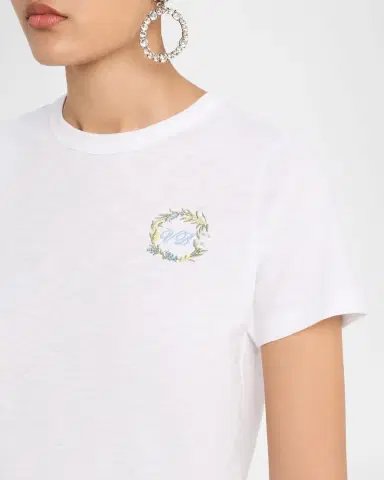 Veronica Beard Carl Embroidered Crewneck T-Shirt | Thumbnail 5