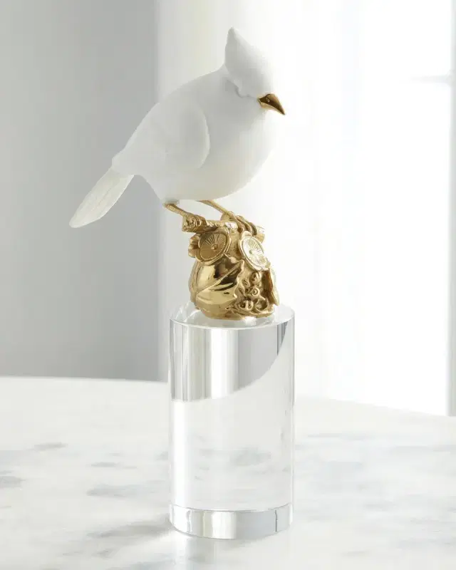 John-Richard Collection Cardinal Sculpture on Crystal, Large