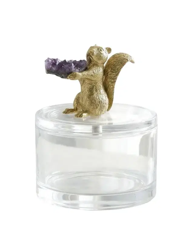 John-Richard Collection Brass Squirrel Jar II