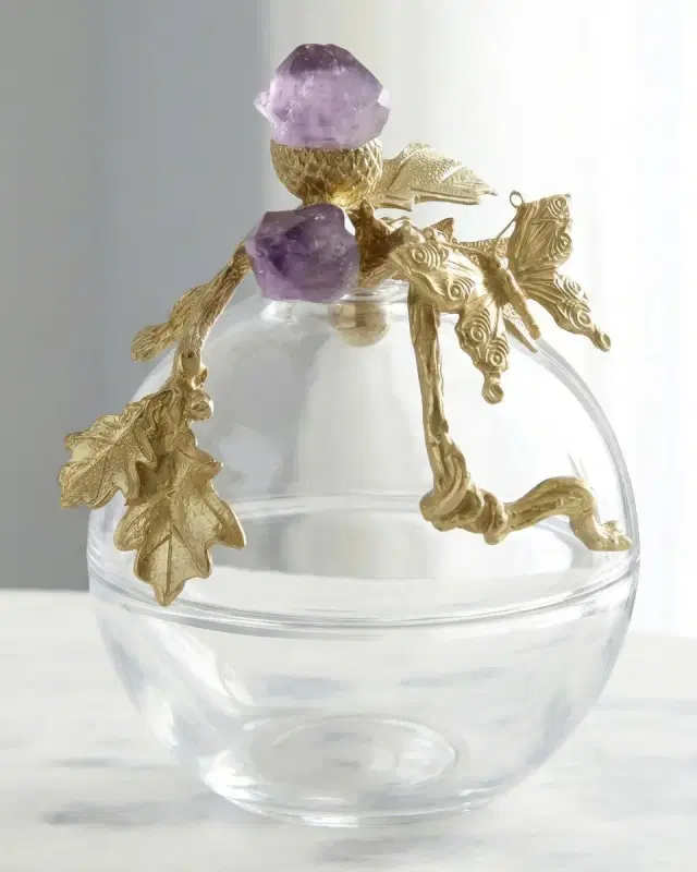 John-Richard Collection Amethyst Sprig Cloche, Small