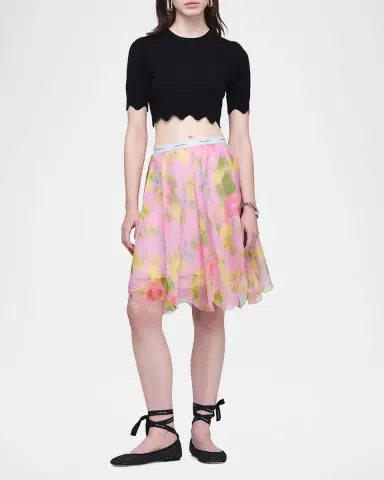 Marc Jacobs Blurred Floral Chiffon Skirt | Thumbnail 2 Marc Jacobs Blurred Floral Chiffon Skirt | Thumbnail 2