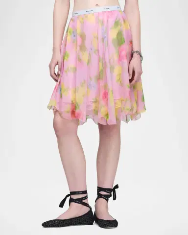 Marc Jacobs Blurred Floral Chiffon Skirt | Thumbnail 4 Marc Jacobs Blurred Floral Chiffon Skirt | Thumbnail 4