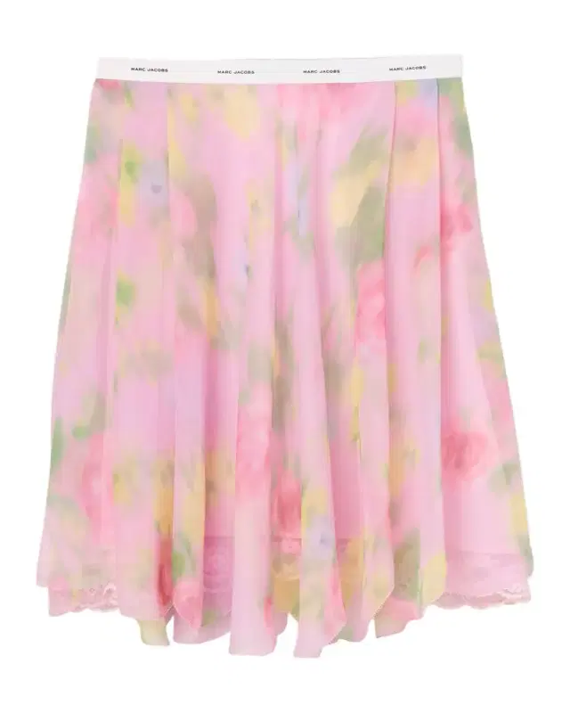 Marc Jacobs Blurred Floral Chiffon Skirt