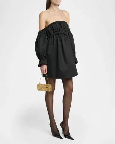 Saint Laurent Tresse Woven Brass Clutch Bag | Thumbnail 5 Saint Laurent Tresse Woven Brass Clutch Bag | Thumbnail 5