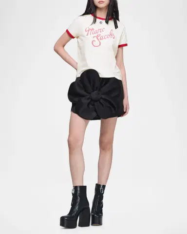 Marc Jacobs Logo Short-Sleeve Ringer Femme Tee | Thumbnail 2 Marc Jacobs Logo Short-Sleeve Ringer Femme Tee | Thumbnail 2
