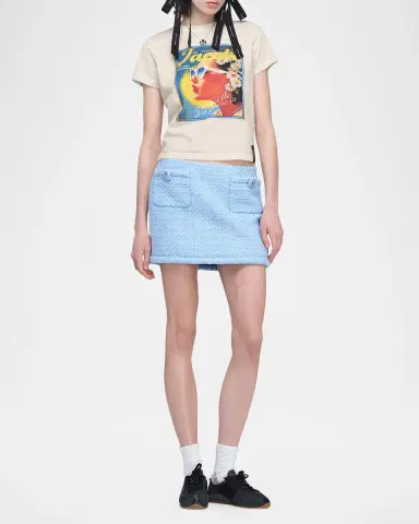 Marc Jacobs Pop J Marc Metallic Tweed Mini Skirt | Thumbnail 2