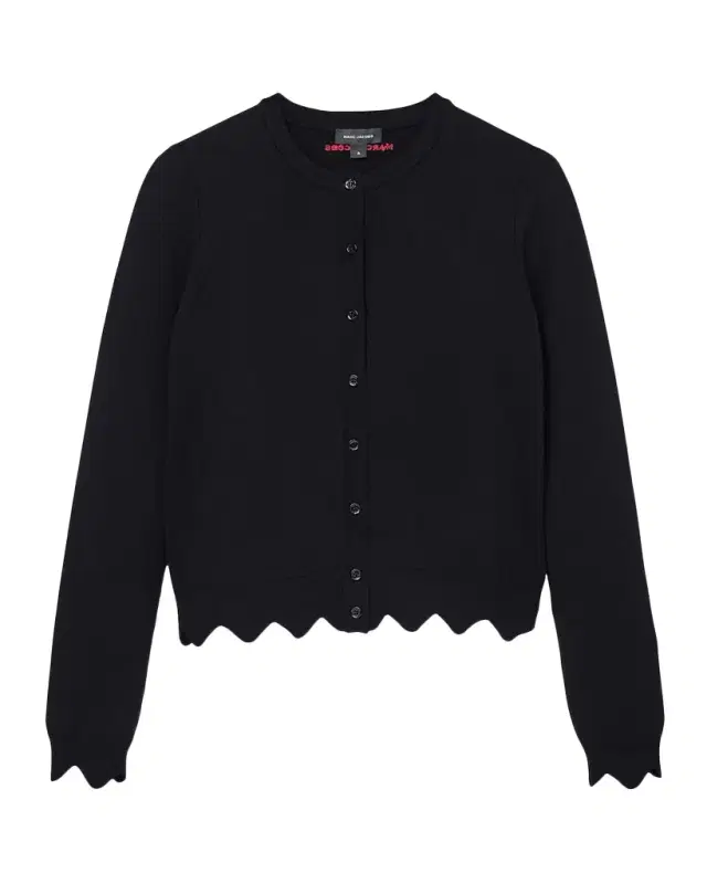 Scalloped Daisy Crewneck Cardigan