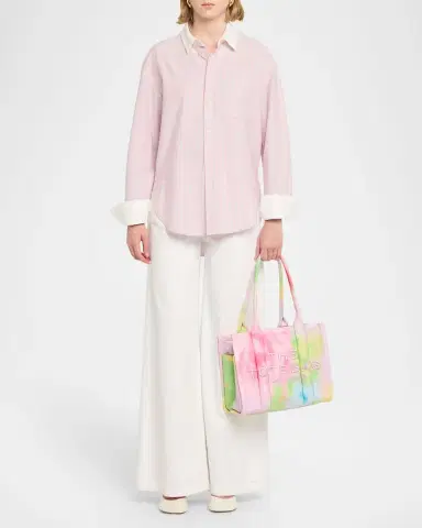 Marc Jacobs The Blurred Floral Medium Puffy Nylon Tote Bag | Thumbnail 5
