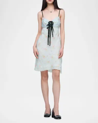 Marc Jacobs Blurred Floral Chiffon Mini Slip Dress | Thumbnail 2 Marc Jacobs Blurred Floral Chiffon Mini Slip Dress | Thumbnail 2