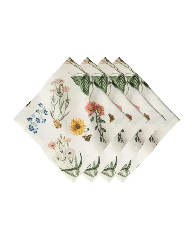 Juliska Floral Garden Napkins, Set of 4