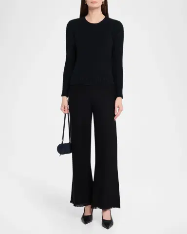 Kobi Halperin Valley Fringe-Hem Pique Knit Pants | Thumbnail 2 Kobi Halperin Valley Fringe-Hem Pique Knit Pants | Thumbnail 2