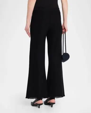 Kobi Halperin Valley Fringe-Hem Pique Knit Pants | Thumbnail 3 Kobi Halperin Valley Fringe-Hem Pique Knit Pants | Thumbnail 3