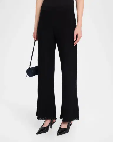 Kobi Halperin Valley Fringe-Hem Pique Knit Pants | Thumbnail 4 Kobi Halperin Valley Fringe-Hem Pique Knit Pants | Thumbnail 4