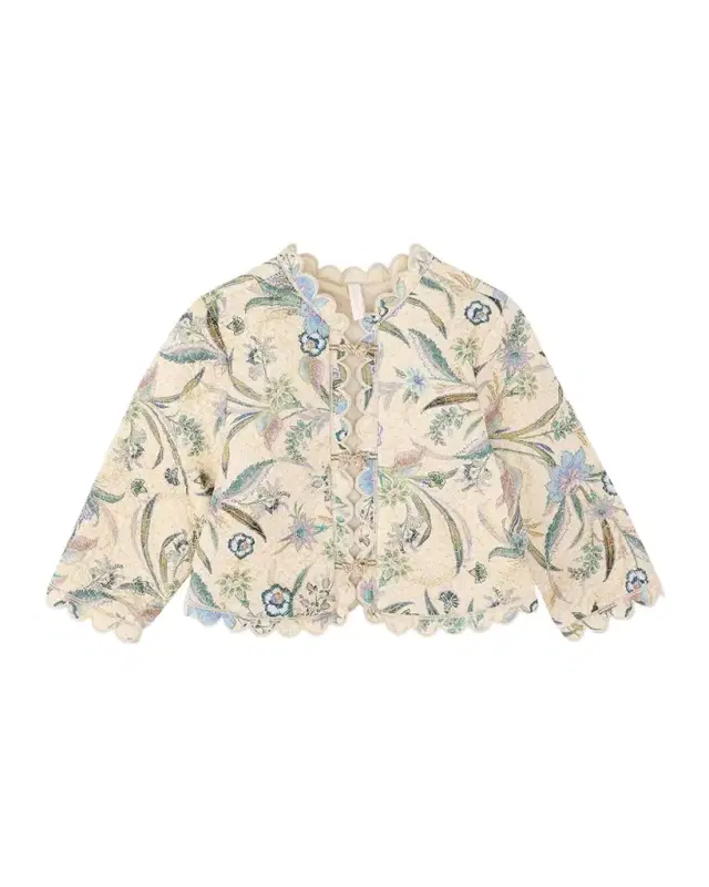 Zimmermann Girl 's Indra Floral Quilted Jacket, Size 1-