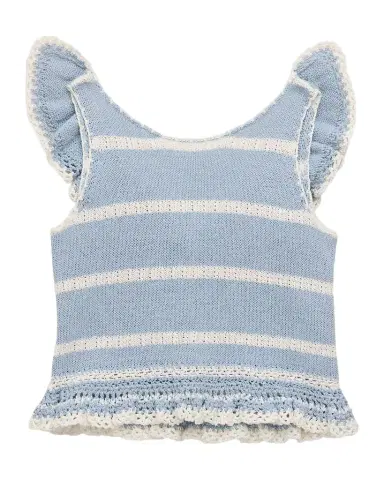 Zimmermann Girl's Indra Frill Knit Top, Size 1-12 | Thumbnail 1
