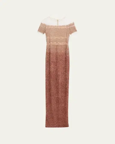 PAMELLA ROLAND Degrade Sequin Illusion Column Gown | Thumbnail 5 PAMELLA ROLAND Degrade Sequin Illusion Column Gown | Thumbnail 5