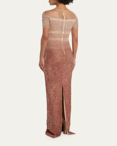PAMELLA ROLAND Degrade Sequin Illusion Column Gown | Thumbnail 7 PAMELLA ROLAND Degrade Sequin Illusion Column Gown | Thumbnail 7