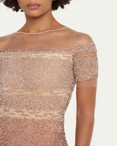 PAMELLA ROLAND Degrade Sequin Illusion Column Gown | Thumbnail 9 PAMELLA ROLAND Degrade Sequin Illusion Column Gown | Thumbnail 9