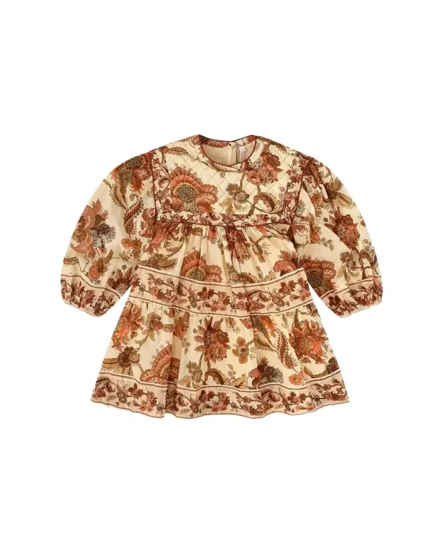 Girl's Aster Quilted Dress, Size 1-12