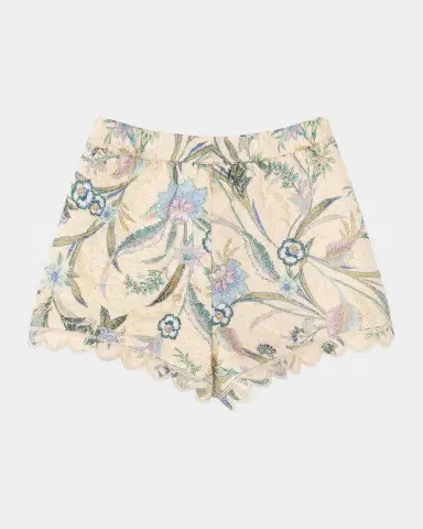 Zimmermann Girl's Indra Floral-Print Quilted Shorts | Thumbnail 2 Zimmermann Girl's Indra Floral-Print Quilted Shorts | Thumbnail 2