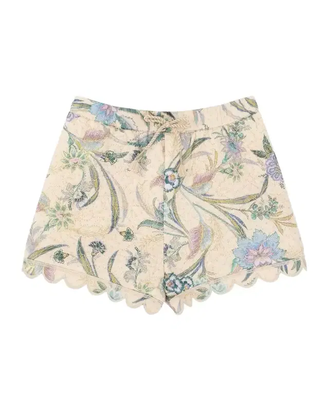 Zimmermann Girl 's Indra Floral-Print Quilted Shorts, Size 1-