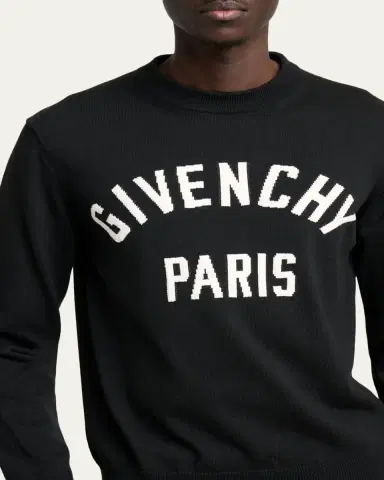 Givenchy Men's Logo Cotton-Blend Crewneck Sweater | Thumbnail 6