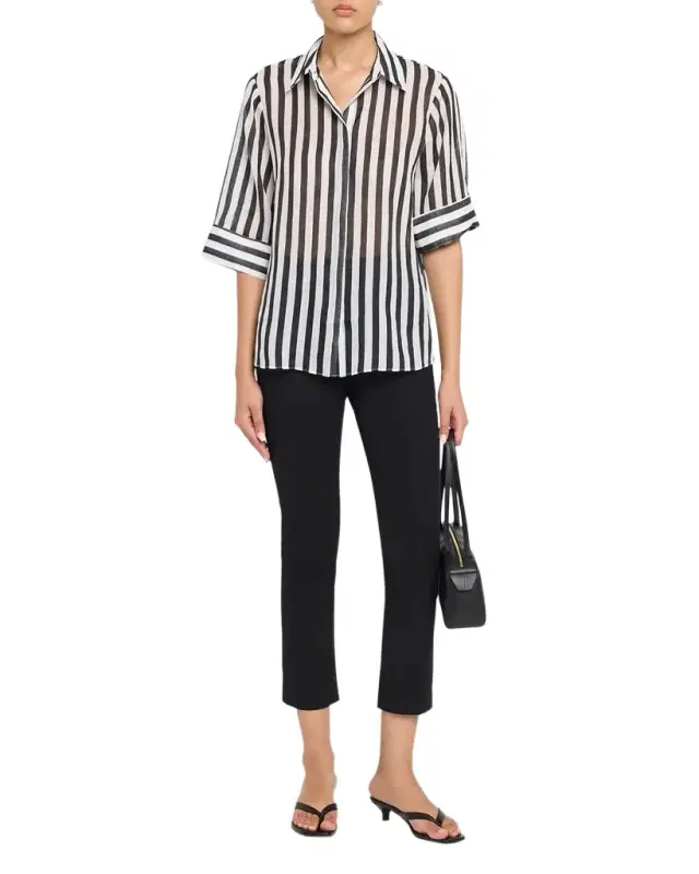 Jolie Striped Cotton Blouse