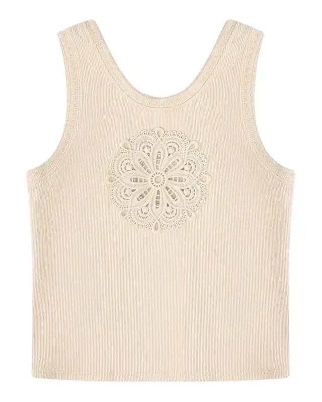 Zimmermann Girl 's Aster Sleeveless Crochet Tee, Size 1-12