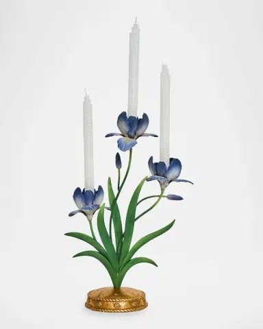Juliska Meadow Walk Iris 14" Centerpiece Candelabra | Thumbnail 2