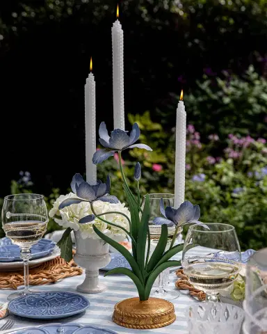 Juliska Meadow Walk Iris 14" Centerpiece Candelabra | Thumbnail 4