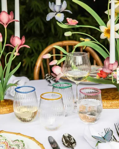 Juliska Nell Assorted 15 oz. Stemless Wine Glasses, Set of 4 | Thumbnail 8