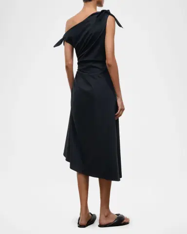 Staud Bellaria Asymmetric Midi Dress | Thumbnail 3