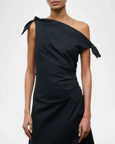 Staud Bellaria Asymmetric Midi Dress | Thumbnail 5